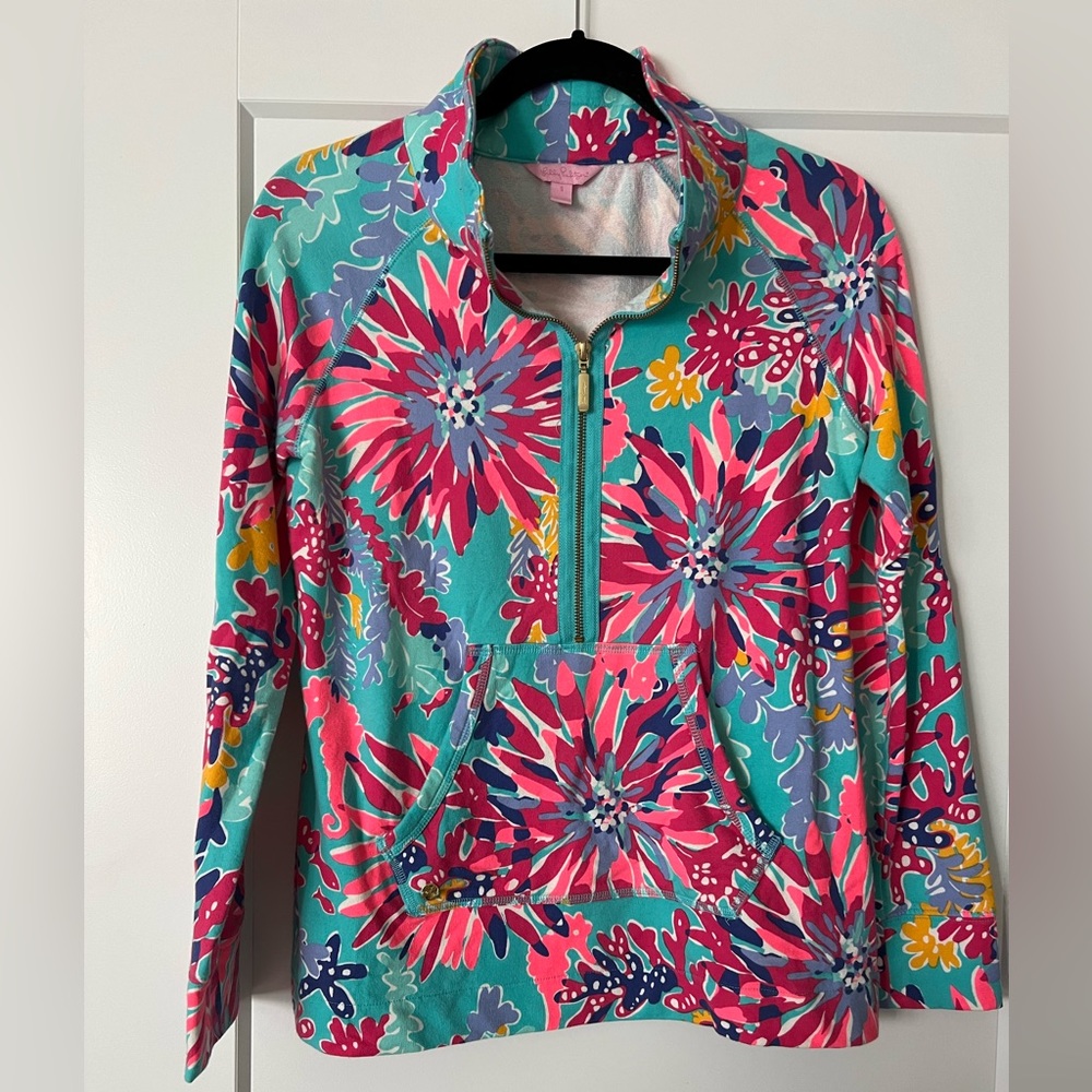 Lilly Pulitzer Popover Zip Up Sweatshirt